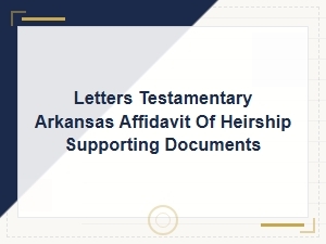 Arkansas Letters Testamentary and Heirship Documents